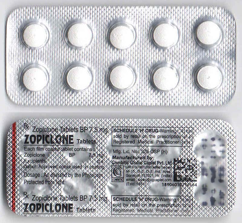 ZOPICLONE 7.5MG (Indian) **FLASH SALE**